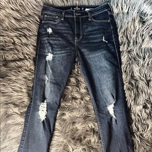 Hollister High-Rise Super Skinny Ripped Jeans